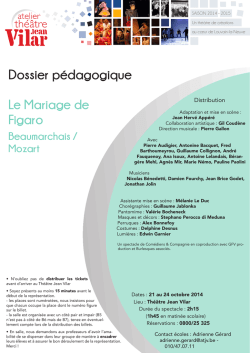 Le Mariage de Figaro - Atelier Théâtre Jean Vilar