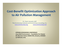 Dr. Paolo Zannetti, QEP The EnviroComp Institute and