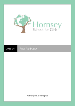 FIRST AID POLICY - Hornsey School for Girls