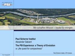 Paul Scherrer Institut - Indico