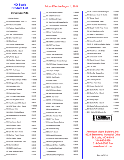 HO Scale Product List