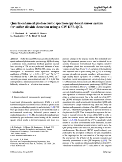 Quartz-enhanced photoacoustic spectroscopy