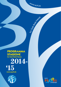 Libretto stagione 2014-2015 - Sci Club Rodi