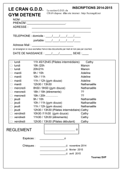 inscriptions 2014-2015