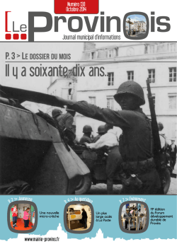 Il y a soixante-dix ans... - Communaut&eacute; de Communes du Provinois