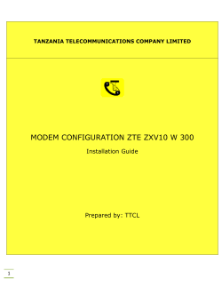 installation guide - modem configuration zte zxv10 w 300