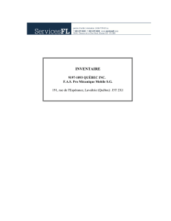 INVENTAIRE - Services FL