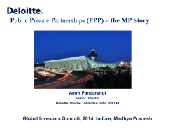 Public Private Partnerships (PPP) -