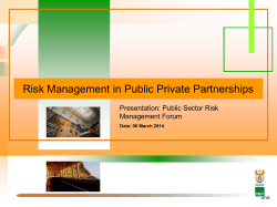Risk Management in Public Private Partnerships