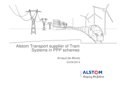 Alstom Transport supplier of Tram Systems in PPP schemes