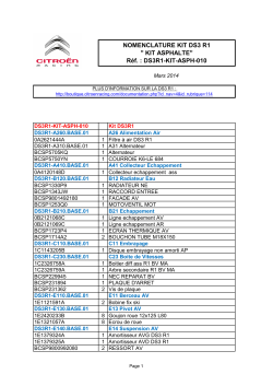 Nomenclature KIT DS3R1 (ASPHALTE)