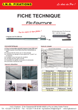 FICHE TECHNIQUE Fix-Fourrure