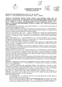 COMUNE DI ROSA TE PROVINCIA DI MILANO