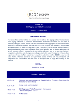 Seminar on Bid Rigging and Public Procurement SKOPJE, 3