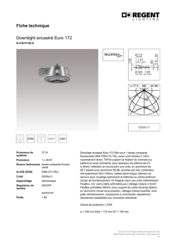 Fiche technique Downlight encastr&eacute; Euro 172