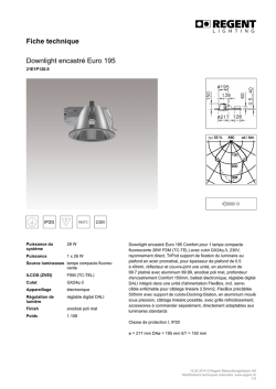 Fiche technique Downlight encastr&eacute; Euro 195