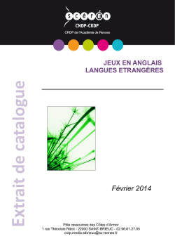 Jeux en anglais, langues &eacute;trang&egrave;res