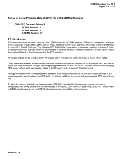 Annex L: Serial Presence Detect (SPD) for DDR4 SDRAM Modules