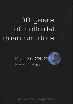 30 years of colloidal quantum dots