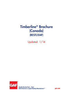 Timberline® Brochure (Canada)