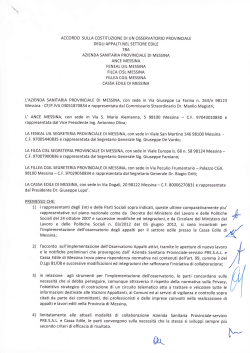 Convenzione ASP-Parti Sociali-Cassa Edile Messina del 21/5/2014