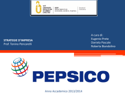 Il Caso Pepsi Co - Facoltà di Economia