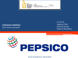 Il Caso Pepsi Co - Facolt&agrave; di Economia