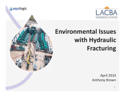 Environmental Issues with Hydraulic Fracturing
