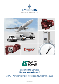Disponibilit&eacute; Garantie Motovariateurs Dyneo - Leroy