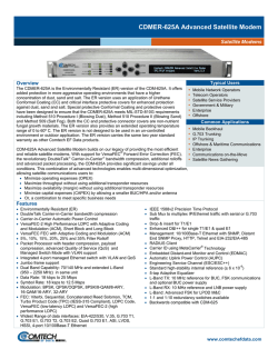 CDMER-625A Advanced Satellite Modem