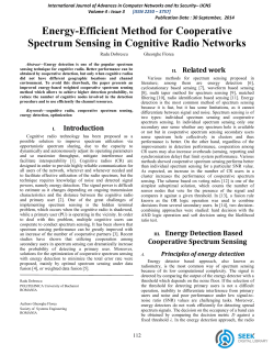 Cooperative Spectrum Sensing