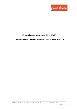 Powerhouse Ventures Ltd. (PVL) INDEPENDENT DIRECTORS