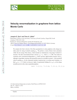 Velocity renormalization in graphene from lattice Monte Carlo
