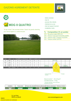 Fiche technique MDG 8 QUATRO