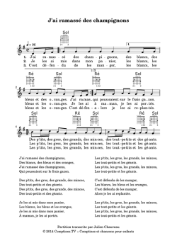 Partition PDF - Comptines.TV :: Comptines et chansons pour enfants