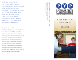 PEER MENTOR PROGRAM - The Portland Youth Philharmonic