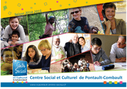 plaquette - Centre Social et Culturel de Pontault Combault