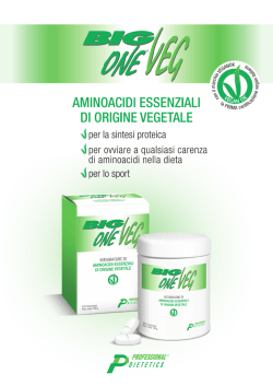 Depliant Big One Veg - Professional Dietetics