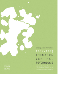 Catalogue de Formation – CFP – 2015