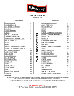 View Specialty Foods Catalog PDF