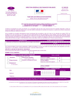 DIRECTION G&Eacute;N&Eacute;RALE DES FINANCES PUBLIQUES N&deg; 2855