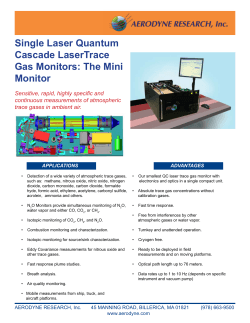 Mini single laser trace gas monitor product sheet