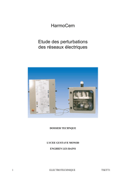 HarmoCem Etude des perturbations des r&eacute;seaux &eacute;lectriques