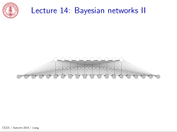 Lecture 14: Bayesian networks II