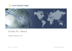 Gossler SC - Mexico - Crowe Horwath International