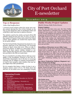 December E-Newsletter - City of Port Orchard