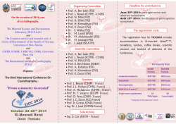 Inscription and Programme TICC2014