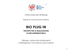 BIO PLUG IN - Ordine Nazionale dei Biologi