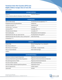 TennCare Over-the-Counter (OTC) List: