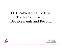 OTC Advertising - Food and Drug Law Institute